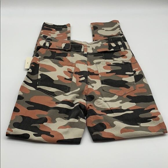 NWT BERSHKA Camo Print Skinny High Waist Jeans SIZE 4 - Picture 6 of 16